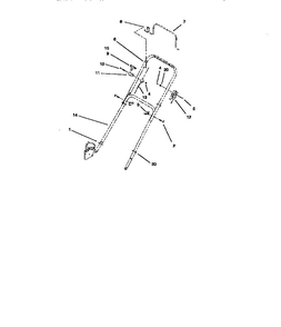 Handle Assembly Diagram and Parts List for 10247 8900001 AND UP Lawn Boy Lawn Mower